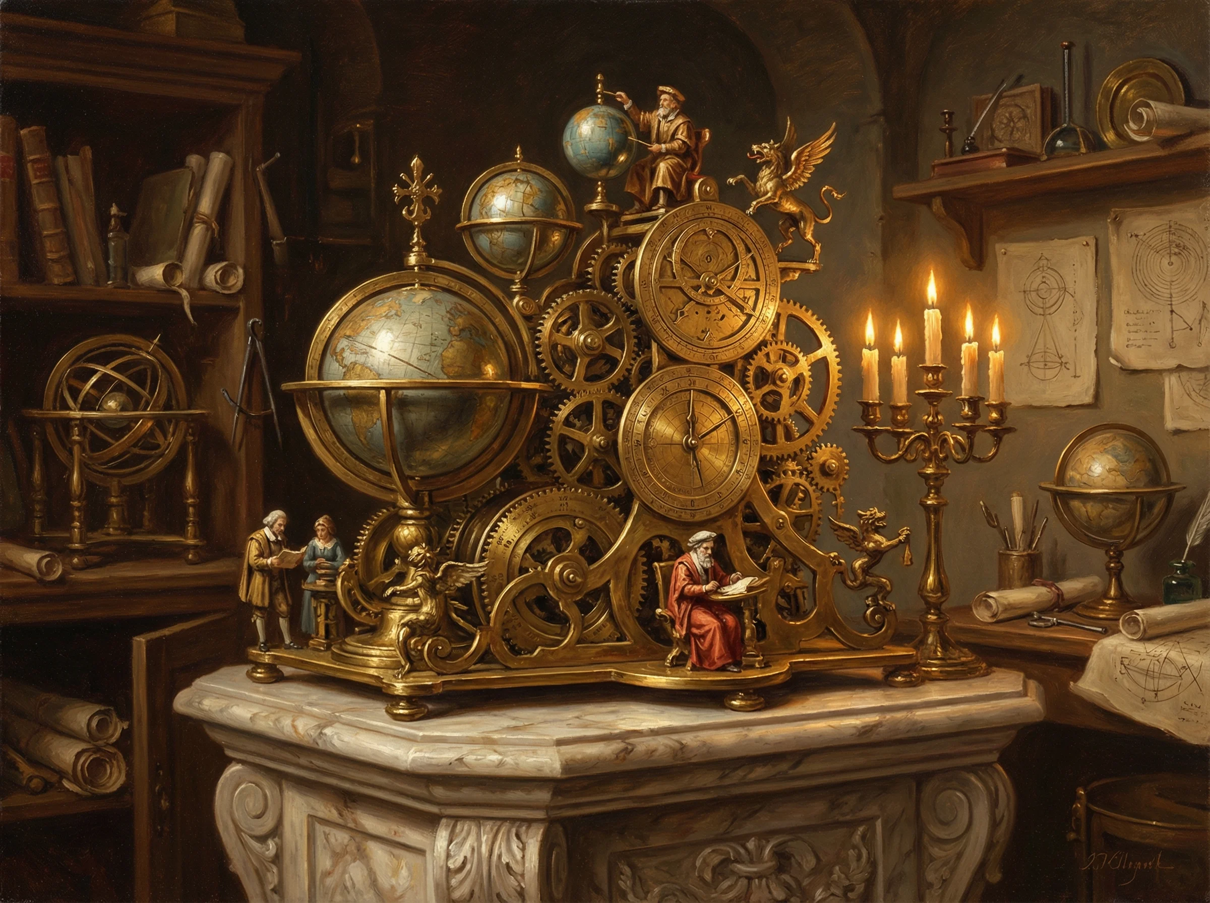 巅峰国际APP精密工艺 - 精密机械装置古典油画